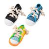 Dog Tug Rope Toy Shoe with Squeaky Sound Chewable Cotton Rope Teeth Cleaning Chew Toy For Small Dog Entertainment