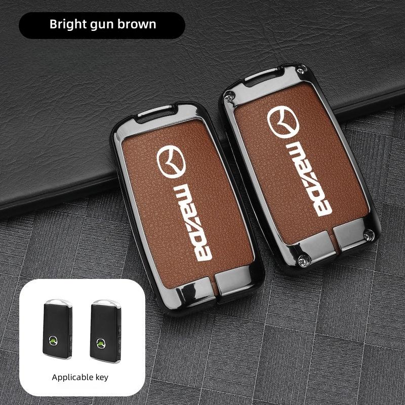 2025 Gorąca skórzana osłona kluczyka samochodowego Etui na kluczyk Do Mazda 2 3 6 Axela Atenza CX-5 CX5 CX-3 CX-7 CX8 CX-9 2016 2017 2018 2/3 Przyciski Auto