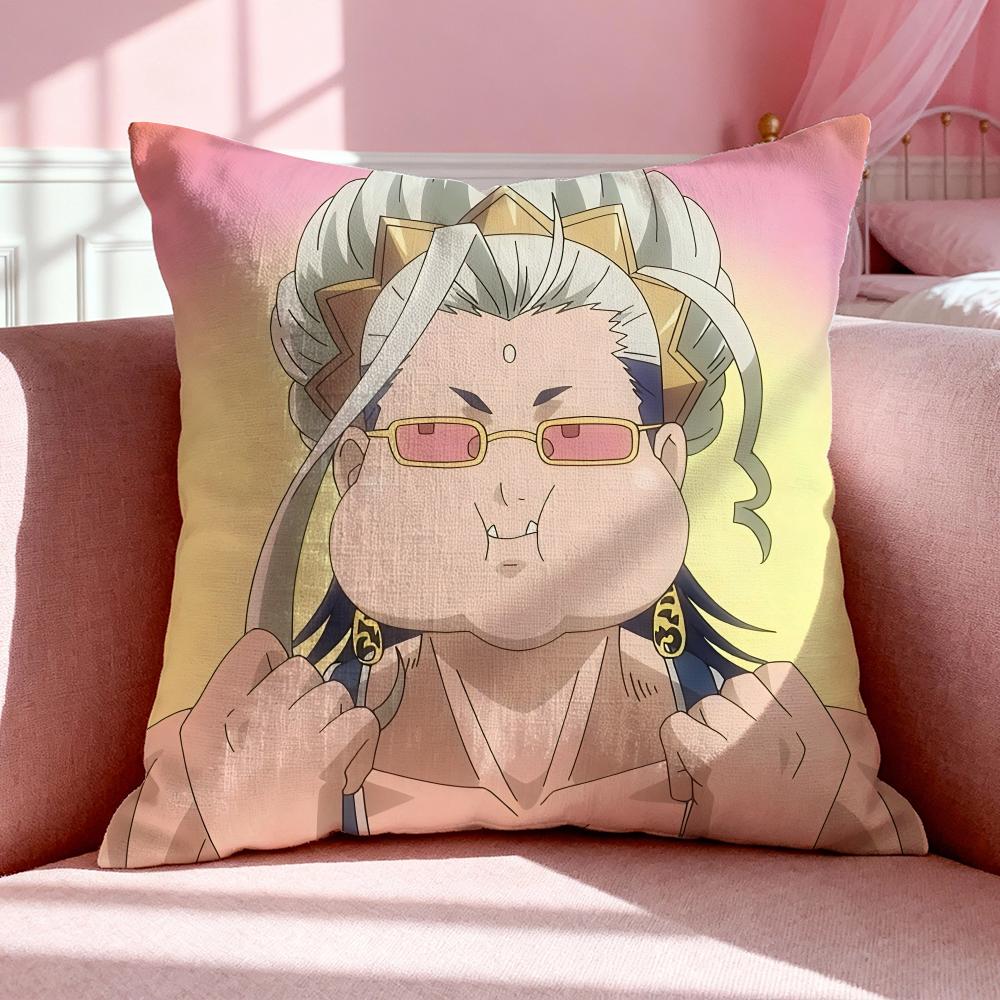 Anime R-Record Of Ragnarok Cushion Cover Breathable Linen Pillowcase Summer Odorless Eco-Friendly Invisible Zipper Washable