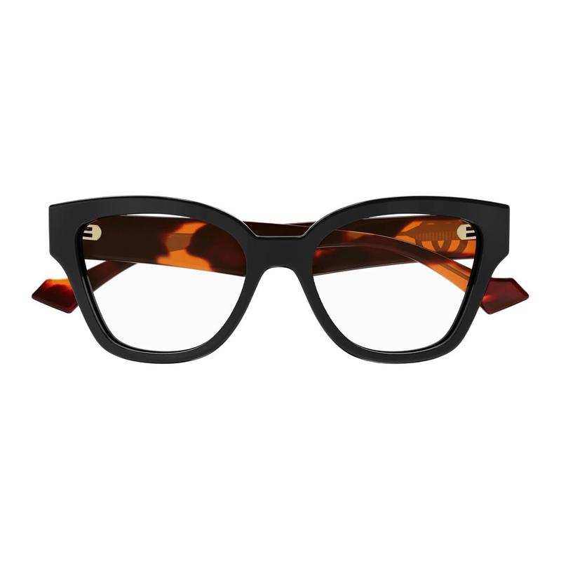 Gucci Optical Glasses [Available Prescriptions] Turtle Pattern 007 (black Frame/clear Lens) 50-18-145 Dust Bag + Glasses Case (random Color)
