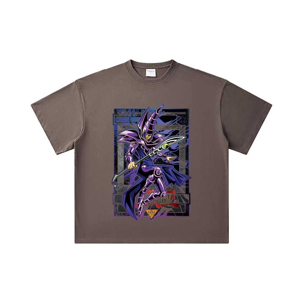 260 GSM Double Yarn 32 Count 100% Cotton Yu-Gi-Oh V5 Mago Oscuro Print Unisex Heavy Cotton T Shirt