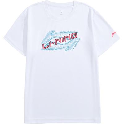Li-Ning Comfortable Breathable Versatile Short Sleeve T-Shirt Unisex Tops Standard-White AHSU955-2