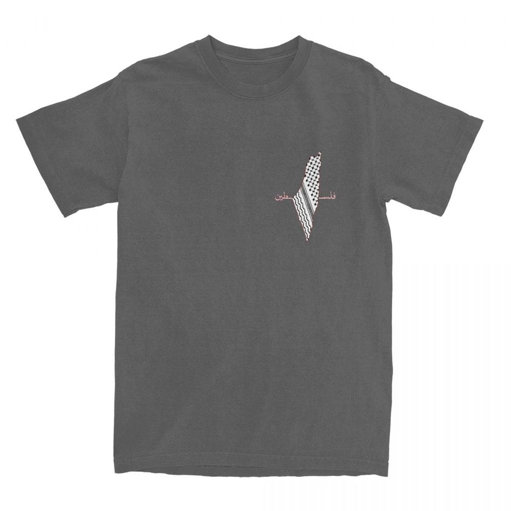 Keffiea Palestine Scarf T Shirt Beach Palestine Map Vintage T Shirts Cotton Harajuku Tshirt For Couple Short Sleeve Top Tees