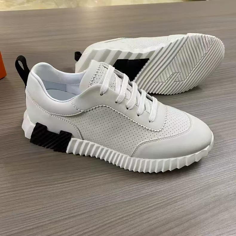 Zapatillas versátiles de cuero para hombre que aumentan la altura, zapatos blancos casuales transpirables para hombre y mujer, zapatillas de plataforma negras para hombre