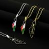 Unique ISR Map Pendant Necklace PLE Adjustable Chain Necklace Stainless Steel Material Suitable for Fashionable Outfits