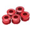 5Pcs Aluminum Alloy Single Chainring Bolts Ultra Light Bicycle Chainring Bolts for Road Mountain Bike Red