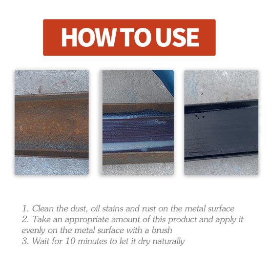 Konvertor rzi se štětcem Dlouhotrvající ochrana Kov Antikorozní nátěr Multifunkční příslušenství pro ošetření rzi