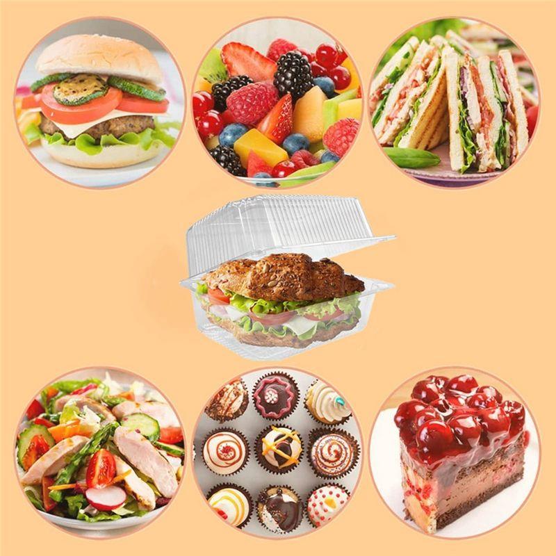 

2025+ 100 Pieces Cake Boxes Individual, Cake Boxes for Cake Portions, 7.3 Inch Food Takeaway Containers for Muffin,Salad China Mainland