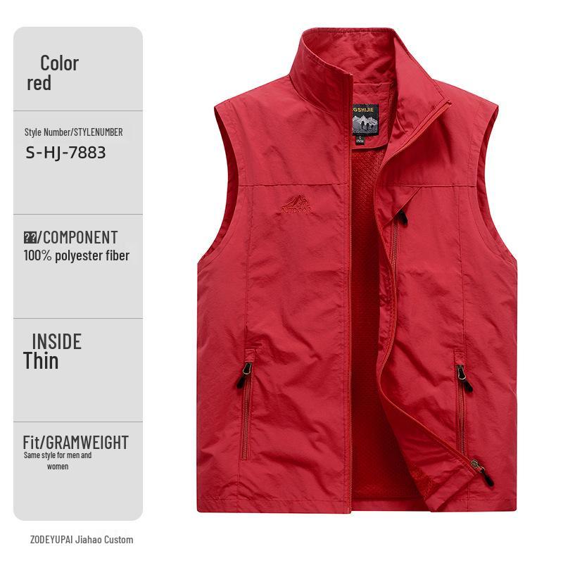 Custom Multi-Pocket Photography Vest - Unisex Workwear Jacket