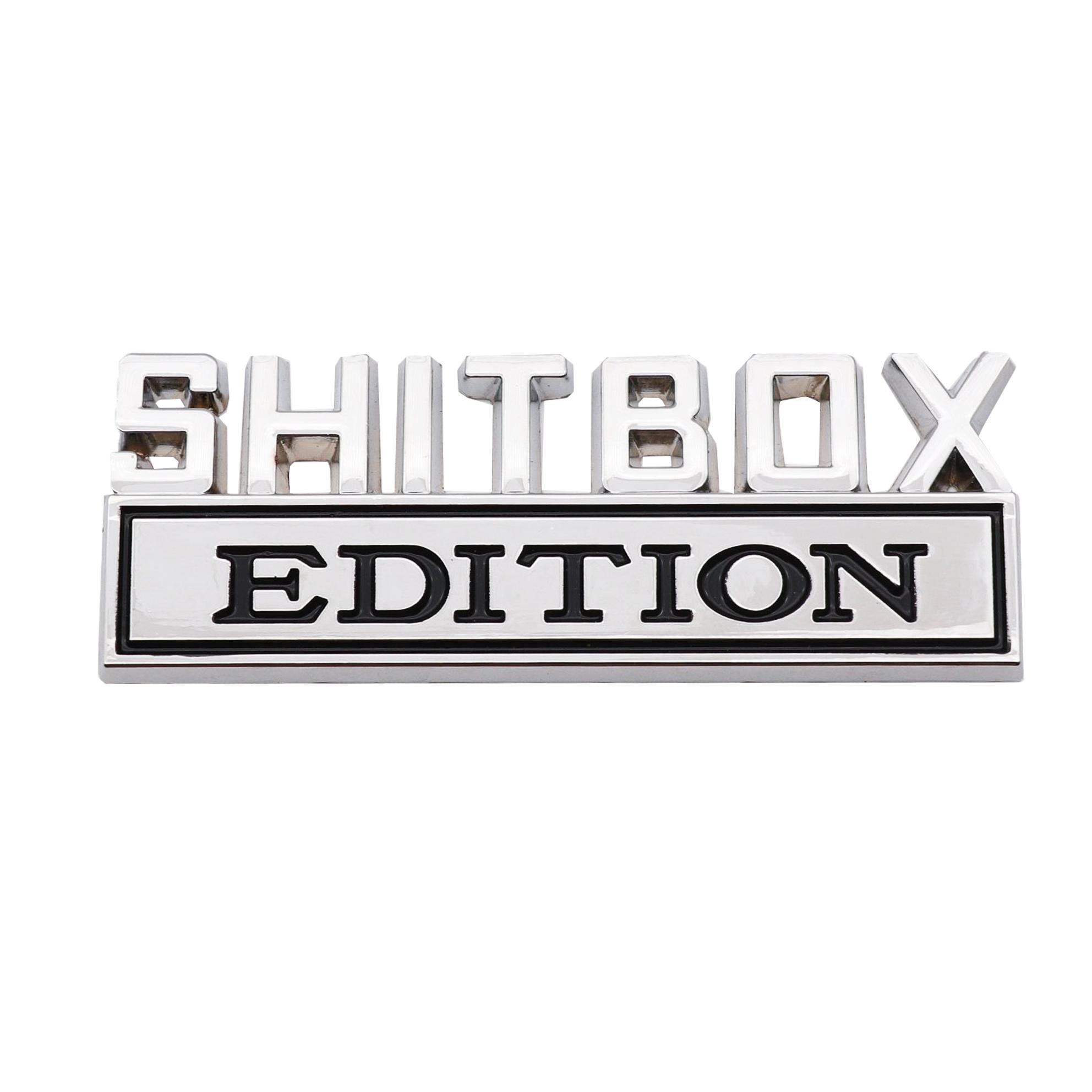 

3D Эмблема из цинкового сплава SHITBOX EDITION Значок Боковая часть кузова автомобиля Chrysler и Грузовики. Аксессуары-наклейки D
