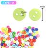 200ps 9mm Clothing Round Button, Candy Color Resin Fancy Decoration Button, DIY Handmade Creative Painting Material Button Set