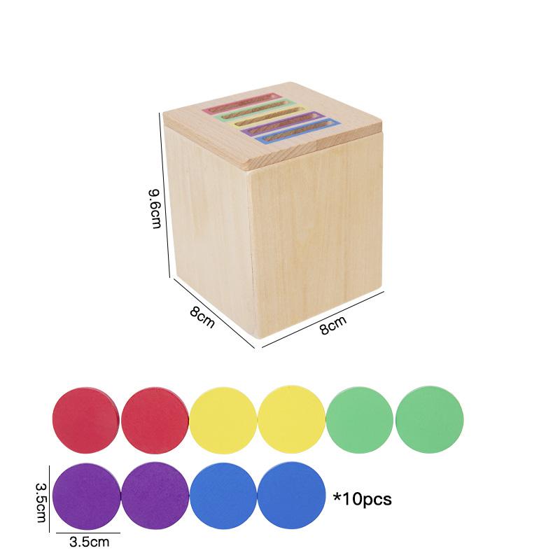 Joc de Clasificare Montessori Educație Timpurie Cutie de Clasificare cu Monede Cunoașterea Culorilor Blocuri de Potrivire a Formelor Material Didactic