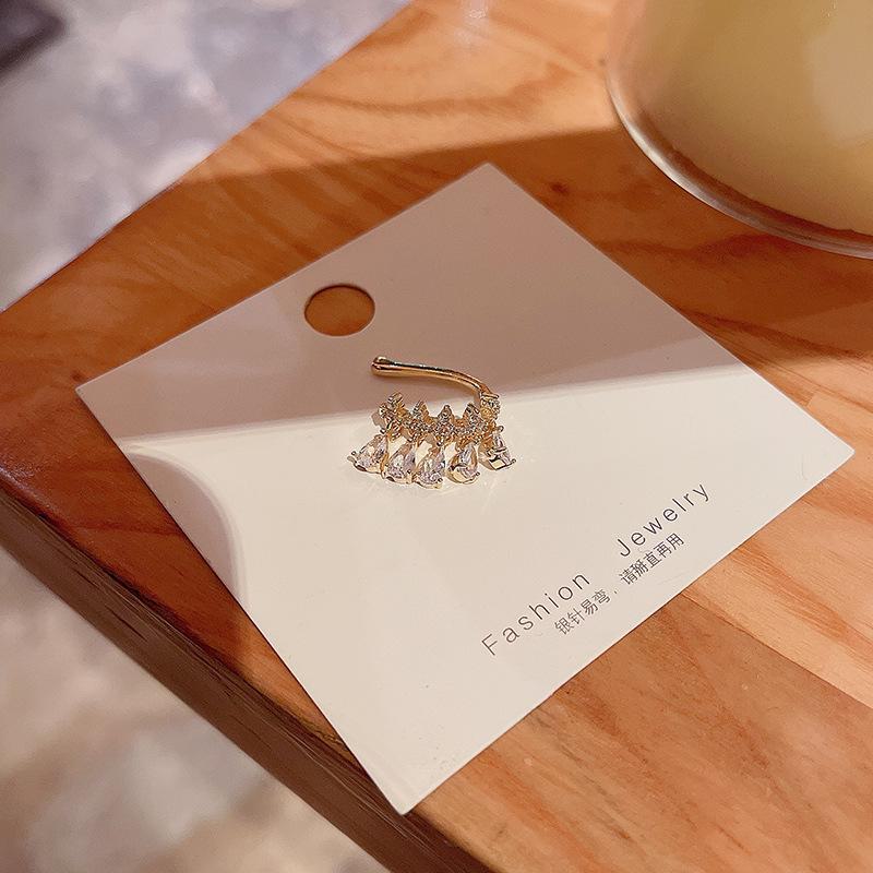 Geometric Teardrop Tassel Clip-On Earrings - No Piercing Needed