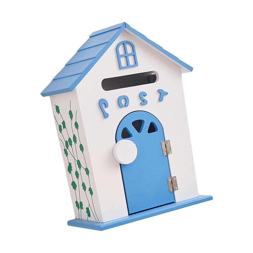 Wood Wall Mounted Mailbox Kindergarten Post Box Sturdy Functional 22x12x32cm Collection Box Decorative Outside Suggestion Box