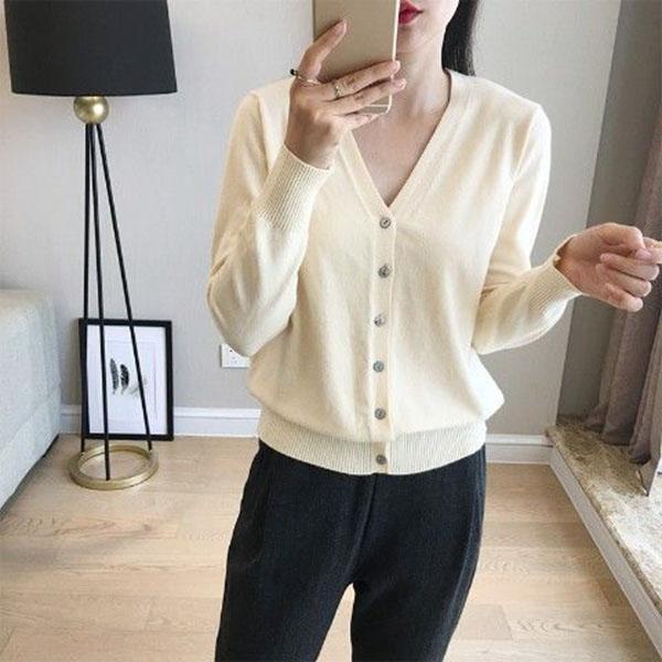 

Свитер с V-образным вырезом, пальто, внешний вид, соответствие весенне-осеннему трикотажному кардигану, короткий свободный топ с V-образным вырезом, женский, открытый перед, кардиганы XL бежевый