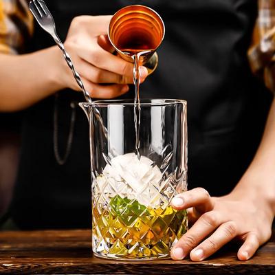 Viski Bardağı 700ml Kokteyl Shaker Profesyonel Kokteyl Karıştırma Bardakları Kristal Cam Karıştırma Bardağı Barmen Karıştırma Bar Aleti