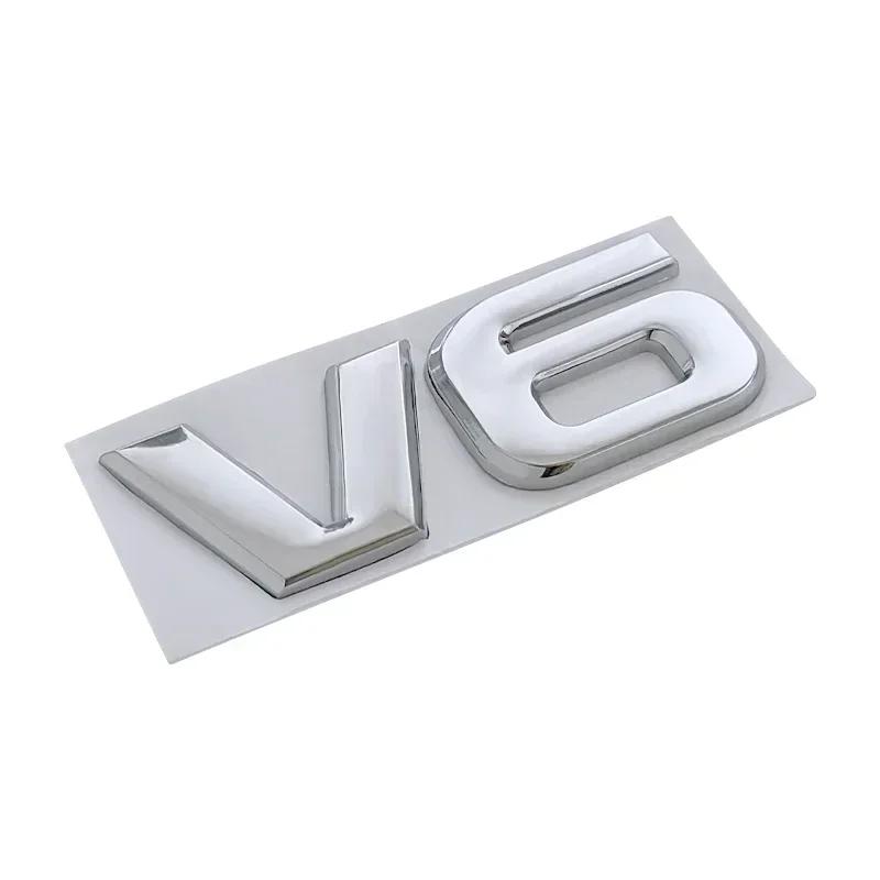 3d Metal V6 V8 Logo Rear Trunk Tailgate Fender Emblem Badge Sticker for Toyota Highlander