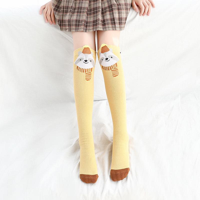 Autumn Style 3D Animal Cartoon Over-the-Knee Cotton Socks for Girls and Babies
