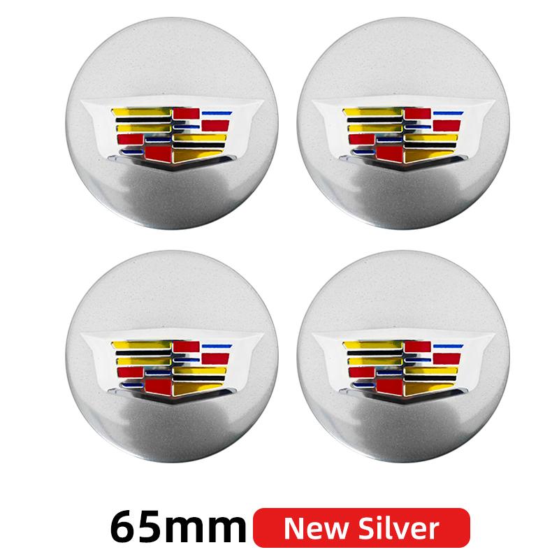 3D 4pcs 56mm 60mm 65mm Car Wheel Center Hub Cap Stickers Decal For Cadillac CTS DTS STS XTS ATS BLS SLS Deville CT5 CT6 XT5 XT6