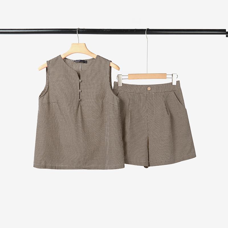 ZANZEA Women Sleeveless Tank Tops and Shorts Summer Two Piece Suit Sets