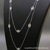 Geometric Silver Stackable Stainless Steel Necklace for Women, Perfect for Banquets and Parties
