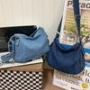 Denimveske Ensfarget Dame Skulderveske Crossbody-veske