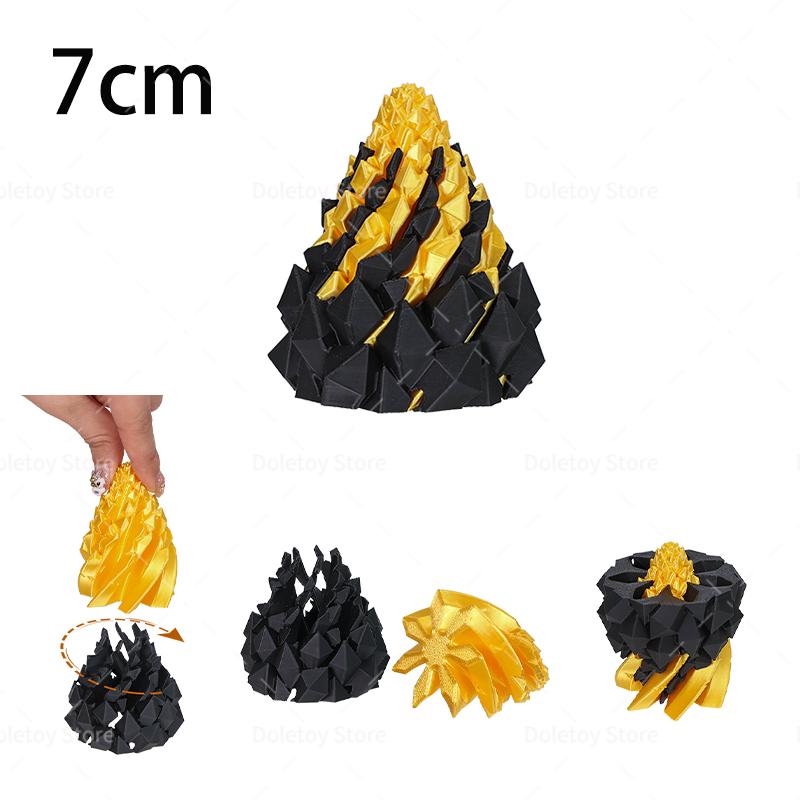 3D Printed Impossible Stone Passthrough Plaything Helix Spinning Pressure Reducing Plaything Pass Through Pyramid Vortex Thread Illusion Plaything