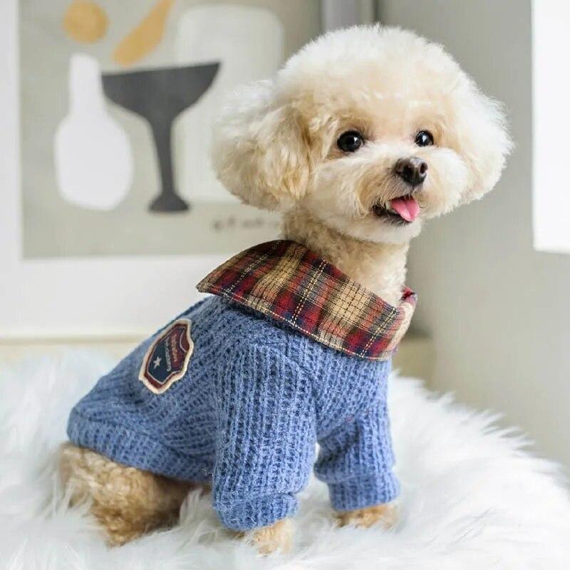

Herbst Winter Hund Kleidung Gestrickte Haustiere Hunde Kleidung Чихуахуа Welpen Haustier Kleidung für Kleine Hund Теплый каминный пуловер Ropa Para Para Para Para