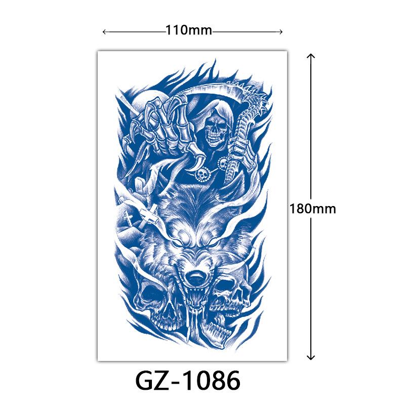 Juice Tattoo Stickers, Herbal Tattoo Stickers, Semi-Permanent English Letter Tattoo Stickers Tattoo