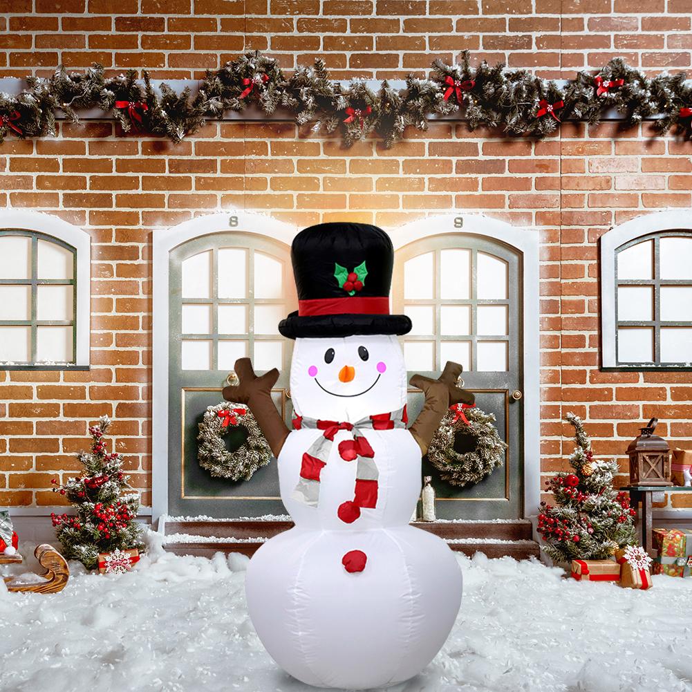 1pc Christmas Decoration Inflatable Illuminated Snowman Ornament with LED Light Christmas Snowman Decor New Year Gifts