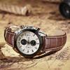 MEGIR Brand Fashion Sport Watch for Men 47MM Big Dial Clock Waterproof Casual Quartz Wristwatch Leather Strap Chronograph 2020