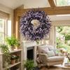 Lifelike Lavender Floral Wreath Fresh Simulated Garland  Wedding Decoration