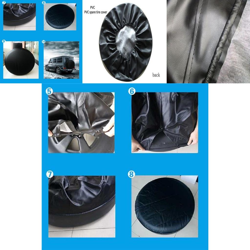 Weather-resistant Heavy-duty Pvc Leather Spare Tire Cover For Hummer Vehicles