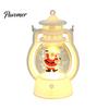 Kids Bedside Night Lamp Christmas Lantern Light, Retro Santa/Snowman/Tree Handheld Oil with Vintage Style Pony Warm LED, Cute Holiday Tabletop Decor,