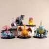 Rundt Pikachu Figur Ildsprutende Drage Mini Bilmodell Dekorasjon