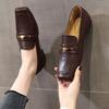 2026 Spring Summer Sheepskin Shoes Women Flats Genuine Leather Fashion Brand Ladies Party Shoes Black Brown