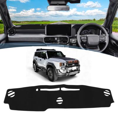 FUELHOOD Armaturenbrett für Toyota Land Cruiser 250 2024 Schutzmatte mit reduzierter Sonneneinstrahlung und Hitze, kratzfest und klare Sicht, Polyester, Innenraum, Schwarz
