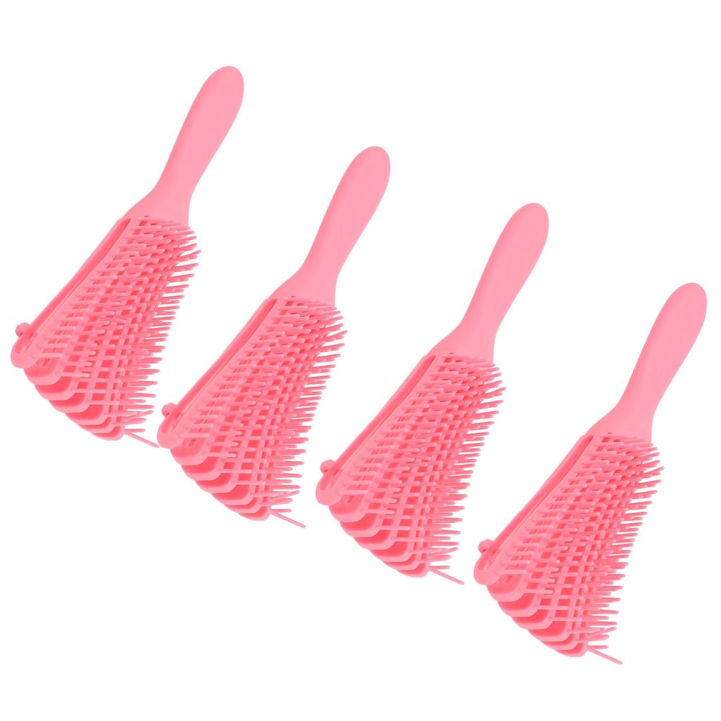 4pcs 8 Row Detangler Brush Massaging Hollow Adjustable Width Fine Tooth Detangling Comb