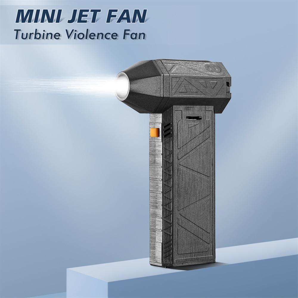 15W Portable Jet Fan High-Speed Brushless Motor Rechargeable Turbo Blower Handheld Mini Turbo Jet Blower Vacuum Cleaner