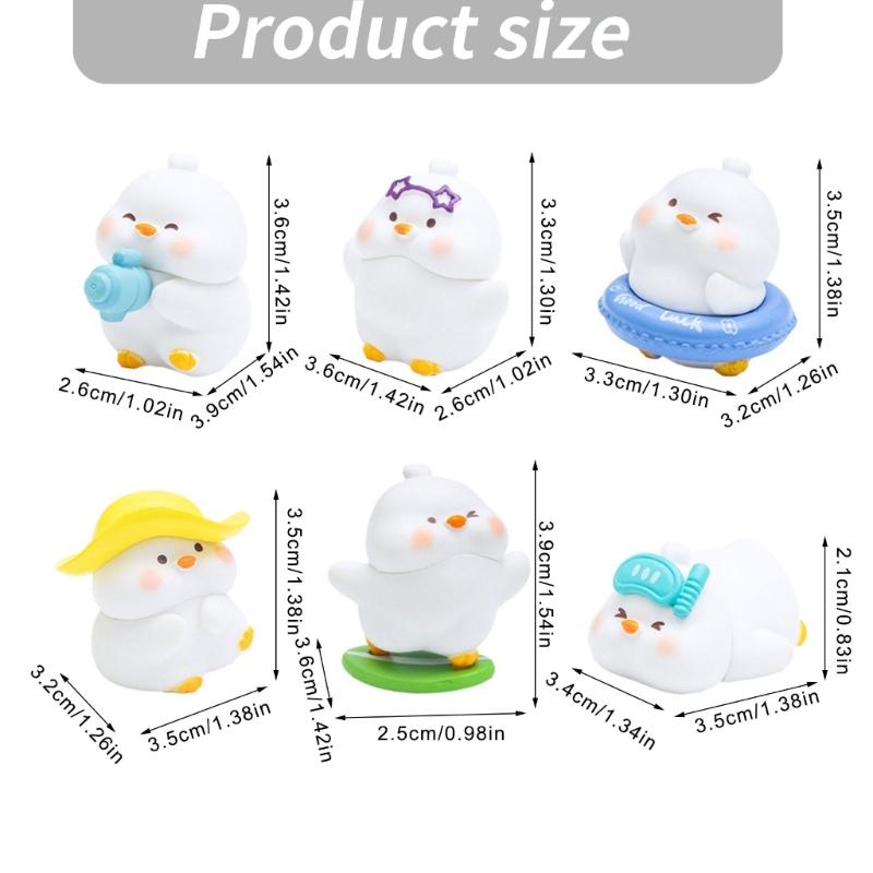 Sweet Season Duck Statue Best For Handmade Mini productions And Home Enhancement 3CM Height