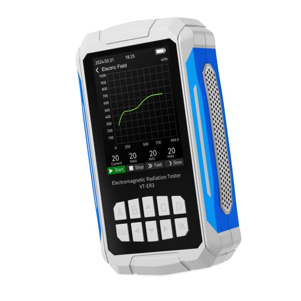 Electromagnetic Field Radiation Detector 2.8in   Color Display Rechargeable 5 in 1 Radiation Dosimeter