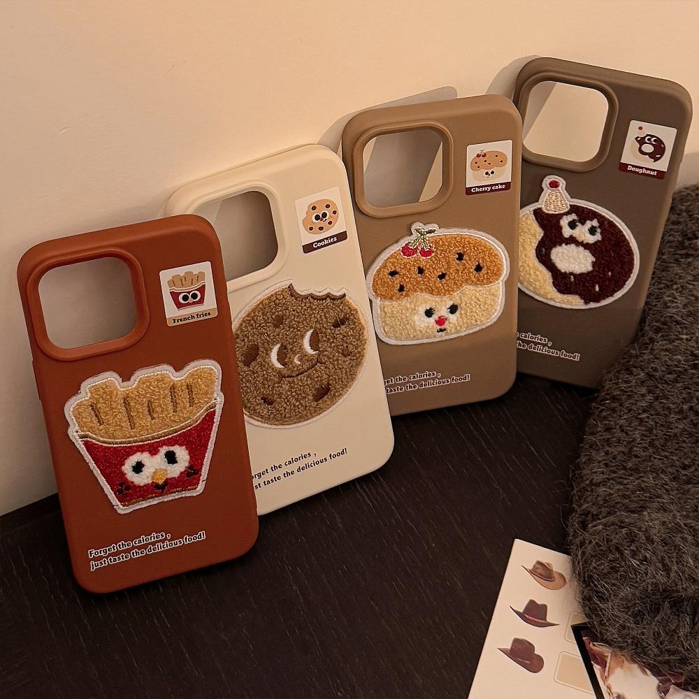 Fuzzy Food Fries Case Suitable for IPhone 15 Pro Max, Apple 16, and IPhone 17 Models. 3D Protective Case for Multiple IPhone Models.