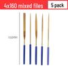 Titanium-Plated Diamond File Set: Flat/Incline with Extra Grade Carborundum for Precision Shaping, Free Shipping