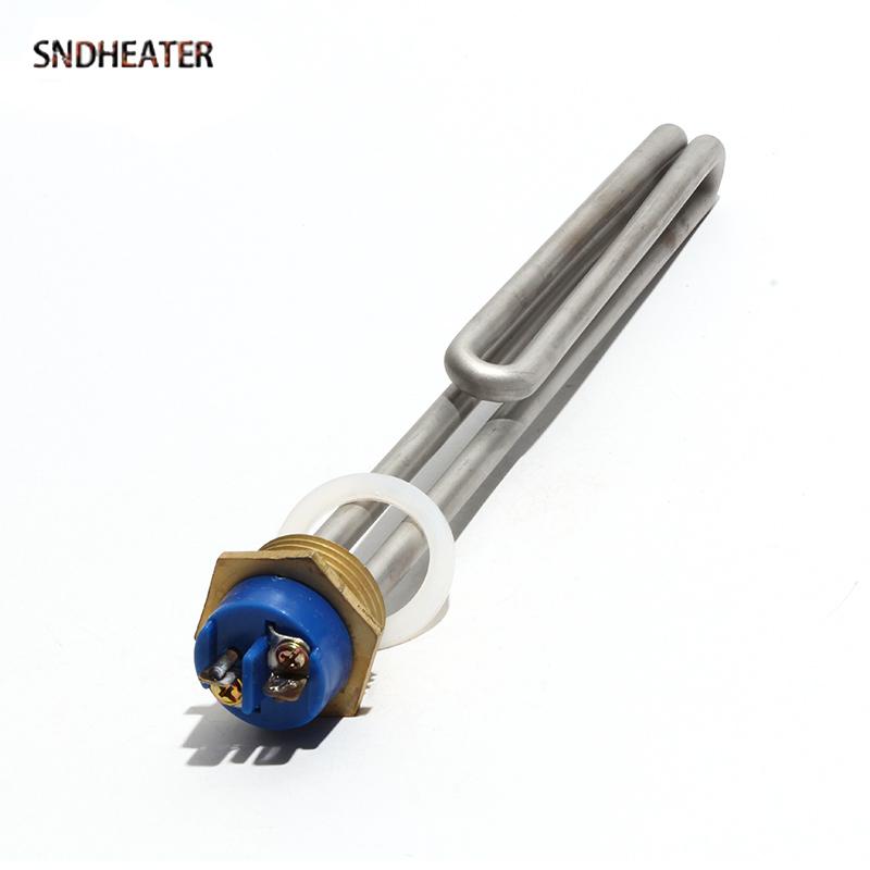 SNDHEATER G1 NPT Copper Thread 110V 220V 380V Immersion Water Heating Element 1KW-6KW Folded Tube Solar Underwater Heater Boiler 110V