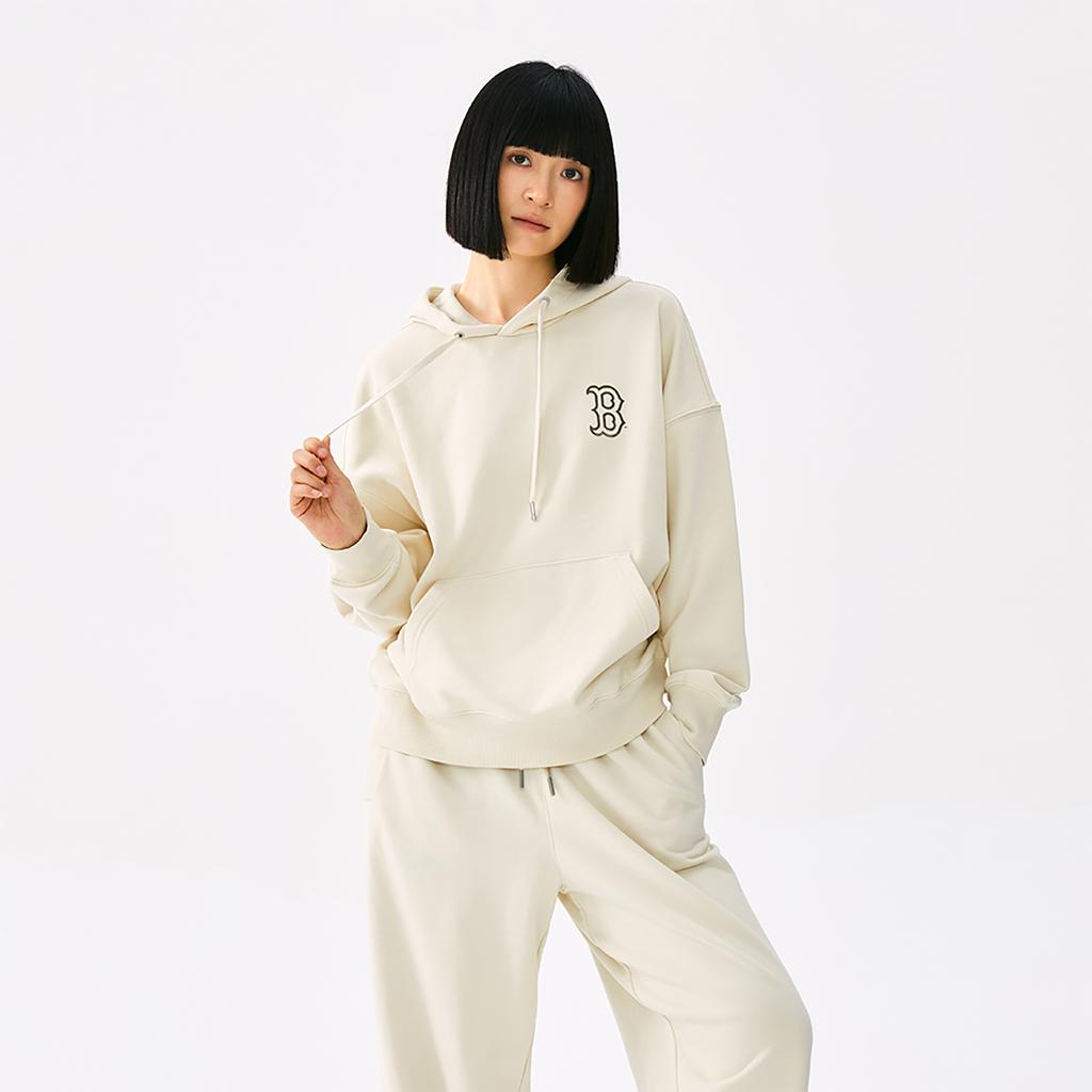 New MLB Boston Red Sox Basic Collection 25FW Sweatshirt Unisex Standard Ivory 3AHDB1354-43CRS