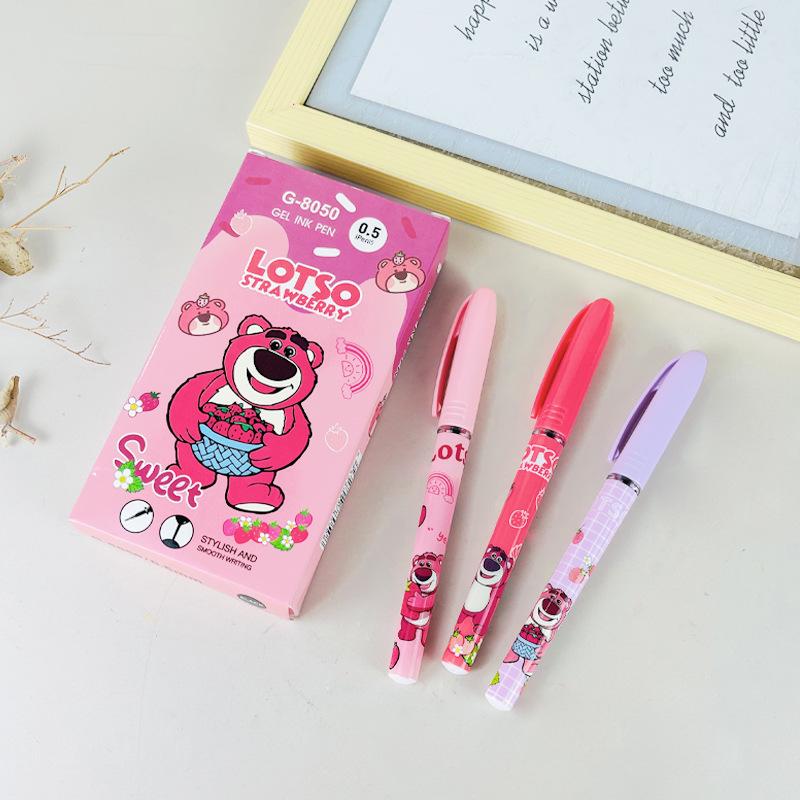 Creative Strawberry Bear Cartoon Writing Pen for Students (G-8050) 0.5mm
