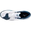 Mizuno Wave Gaia 3 Handball Club Wide Size 2E Shoes, Activities, Width, Lightweight, Indoor, White/Blue/Silver, 27.0 cm,