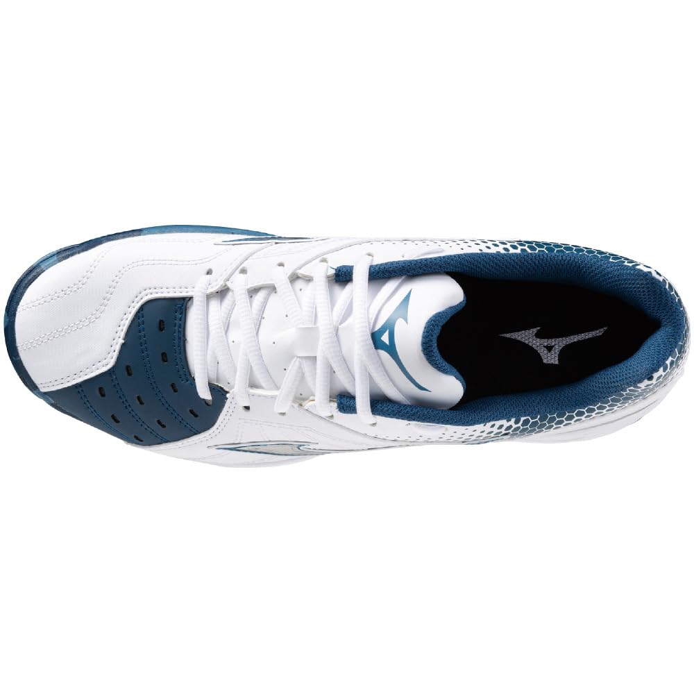 Mizuno Wave Gaia 3 Handball Club Wide Size 2E Shoes, Activities, Width, Lightweight, Indoor, White/Blue/Silver, 27.0 cm,