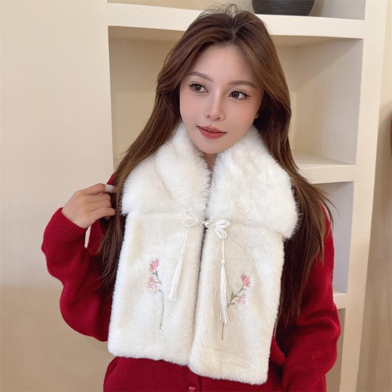 New Christmas New Red New Year's Day Scarf Women's Winter Warm Atmosphere Versatile Scarf