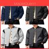 American West Coast Mens Casual Bomber Jacket With Padded Splice For Streetwear Style